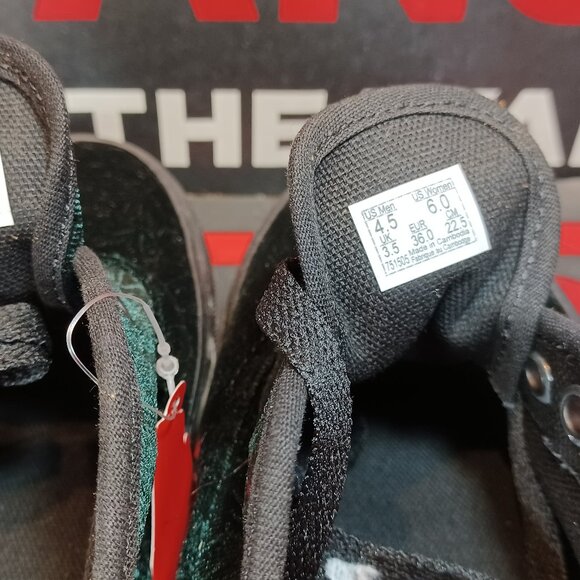 Vans Men's 4.5/Women's 6 Authentic Jungle Green Velvet Black VN0A5KRD8E8 - Picture 5 of 12